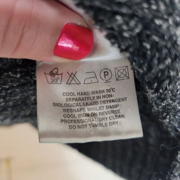 Jaeger Gray Heather Cowl Neck Sweater - Picture 7 of 7